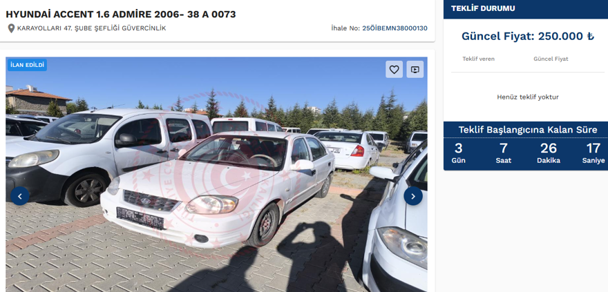 Kamu araçları 250 bin liraya satışta: Kamu araçları satış ihalesine nasıl girilir? (E-İhale giriş ekranı) 22