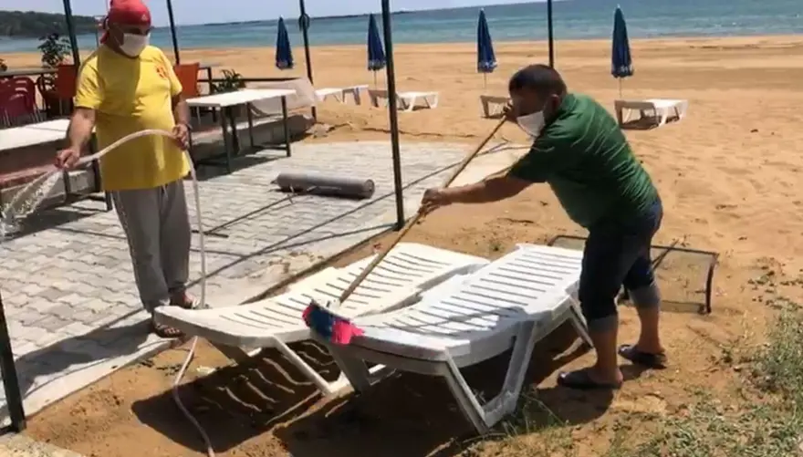 Halk plajlarında hazırlıklar başladı 6