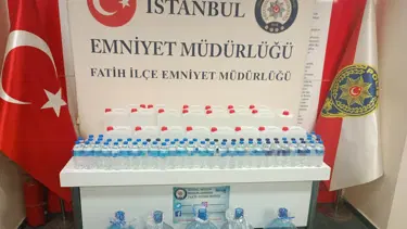 Fatih'te sahte içki operasyonu: 155 litre sahte alkol ele geçirildi