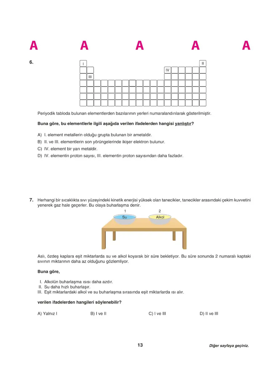 Uğur Okulları LGS deneme sınavı (Sayısal bölüm) 12