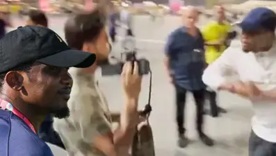 Samuel Eto'o'dan YouTuber Said Mamouni'ye tekme