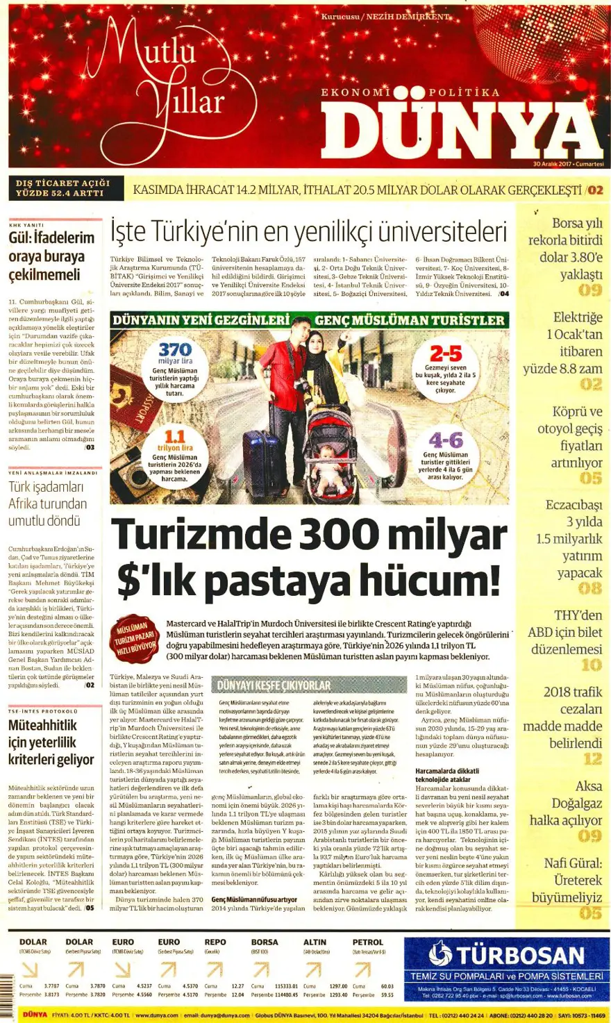 Günün gazete manşetleri - 30 Aralık 2017 5