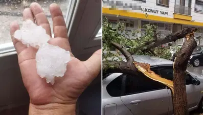 Çanakkale'de sağanak ve dolu yağışı hayatı olumsuz etkiledi