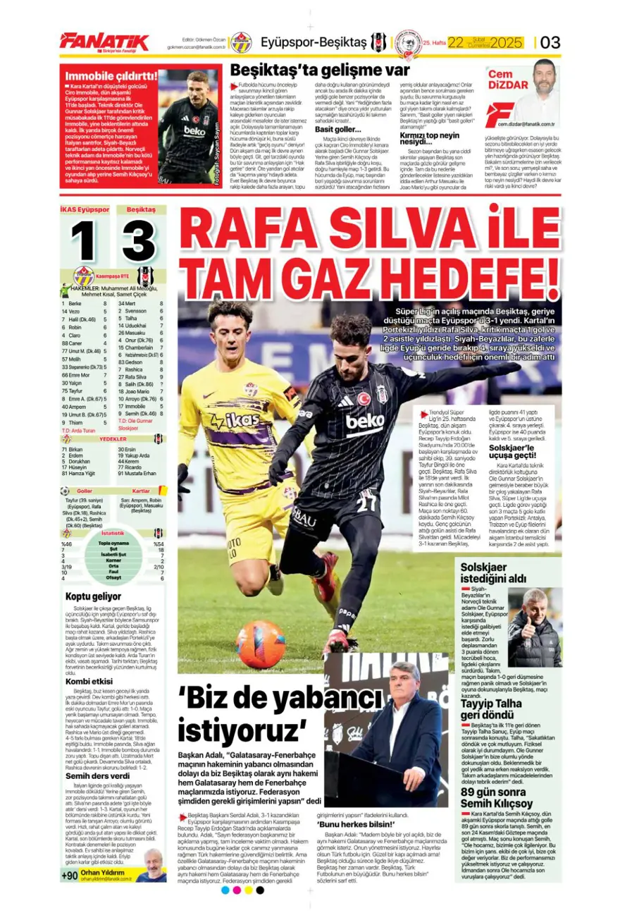 "Yolun sonu final olsun" (22 Şubat spor manşetleri) 6 "Yolun sonu final olsun" (22 Şubat spor manşetleri) 6