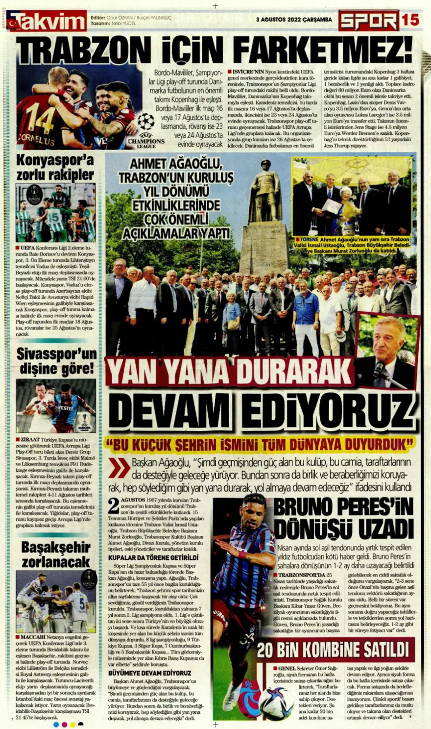 Günün spor manşetleri (3 Ağustos 2022) 15