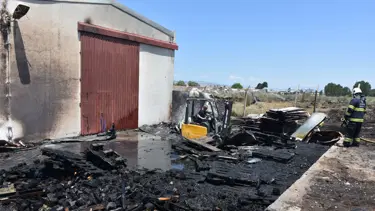 Eskişehir'de süt ürünleri deposunda yangın
