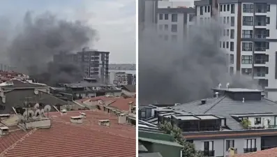 Küçükçekmece'de 5 katlı binada yangın: 1 ölü, 5 yaralı
