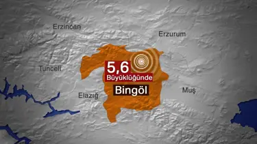 Bingöl'de 5,6 büyüklüğünde yeni deprem