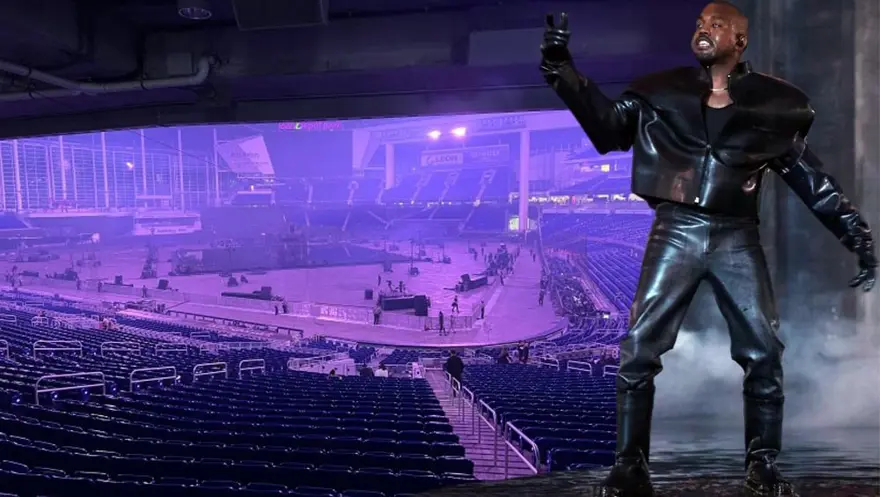 Kanye West boş stadyumda konser verdi 1 Kanye West boş stadyumda konser verdi 1