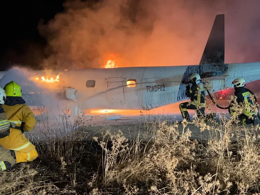 Havalimanında gerçeği aratmayan tatbikat 
