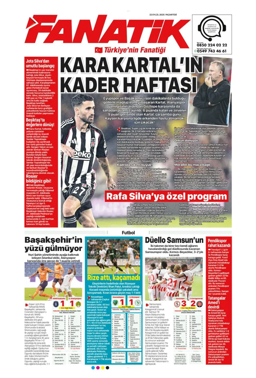 "Başkanı değişti, kaderi değişmedi" (22 Eylül spor manşetleri) 7