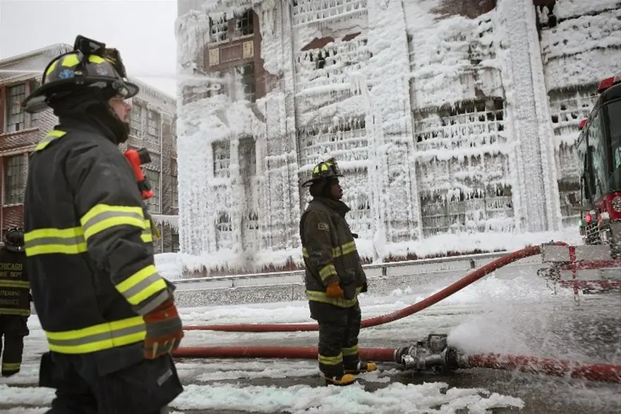 İtfaiyenin buzla mücadelesi 38