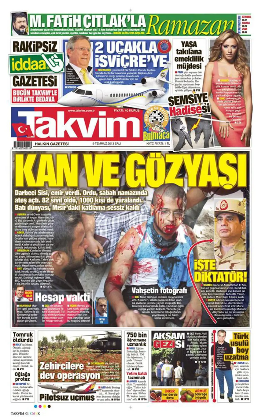 9 Temmuz 2013 gazete manşetleri 17