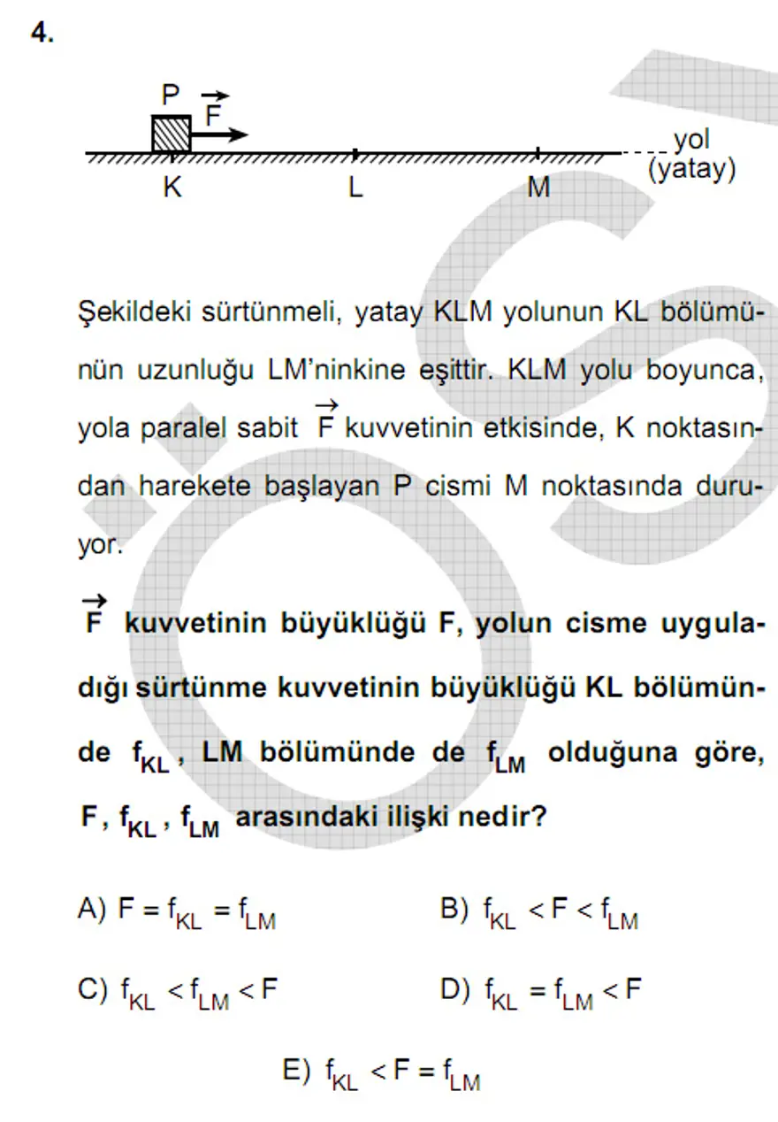YGS Fen Bilimleri Soruları ve Yanıtları 3