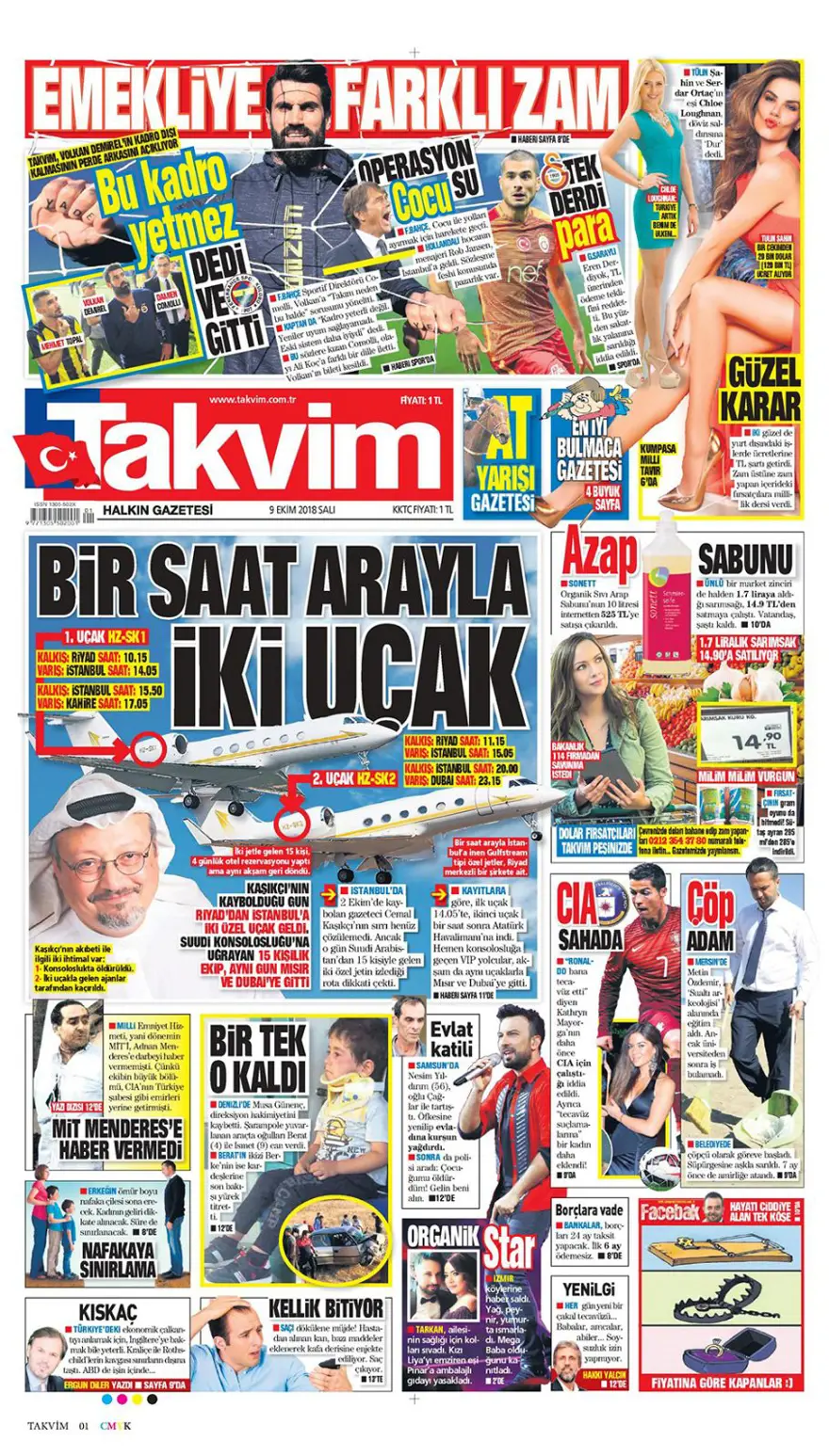 Günün gazete manşetleri - 9 Ekim 2018 8