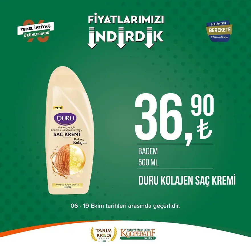 Tarım Kredi Kooperatif Market kasım ayına özel yeni indirimli ürünler: Birçok üründe yüzde 50 indirim fırsatı (2 Kasım 2023 Tarım Kredi Market indirimleri) 100