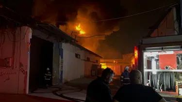 Adana'da palet fabrikasında yangın