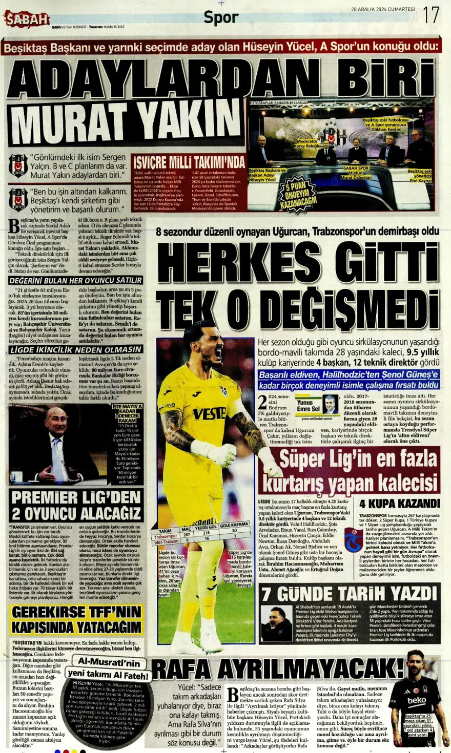 "Richarlison bombası" (28 Aralık 2024 spor manşetleri) 9 "Richarlison bombası" (28 Aralık 2024 spor manşetleri) 9