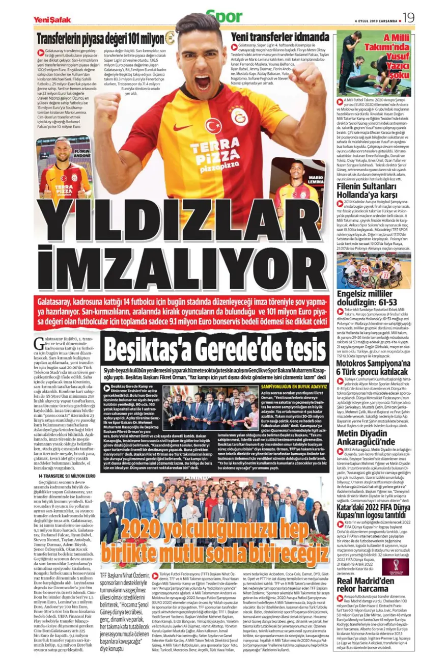 Günün spor manşetleri (04 Eylül 2019) 25