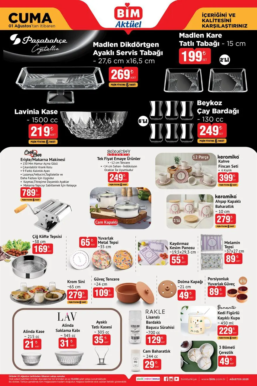Ürünler raflara çıktı! BİM 1 Ağustos aktüel katalog: Cuma aktüel ürünlerde; portatif klima, süpürge, fincan seti, erişte/makarna makinesi, akülü araba çeşitleri 3