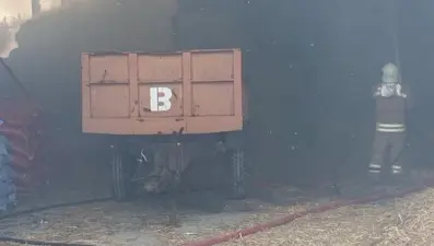 Arsuz’da samanlık yangını