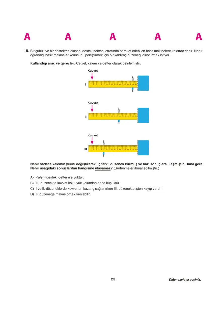 LGS deneme sınavı - Sayısal bölüm 22 LGS deneme sınavı - Sayısal bölüm 22