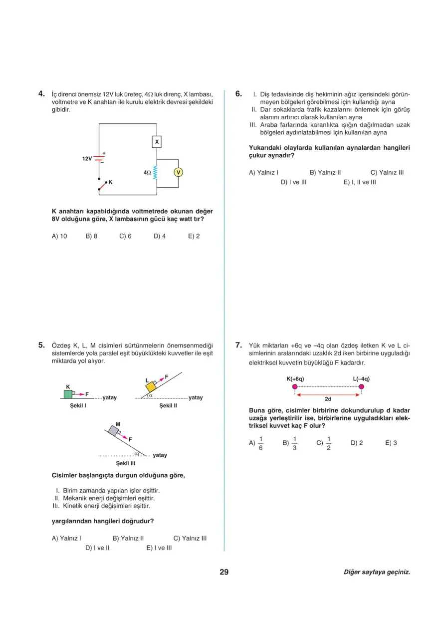 Uğur Okulları TYT -2 deneme sınavı 28