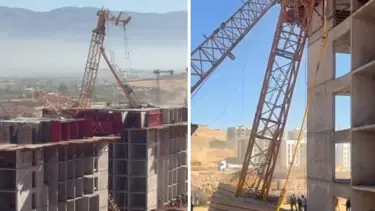 İnşaat alanında kule vinç devrildi, bir işçi öldü