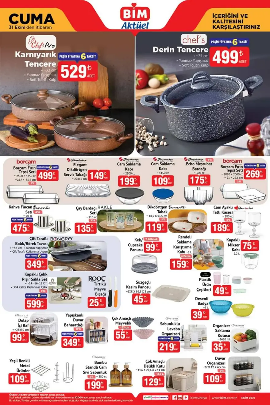 Satışa çıktı: BİM 31 Ekim cuma aktüel ürünler kataloğu 2025: Televizyon, tencere, mini buzdolabı ve scooter geliyor 3