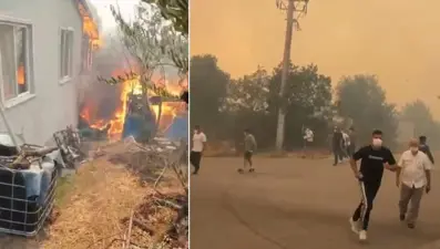 Kocaeli'de yangın: "Kaç artık bir şey yapamayız"