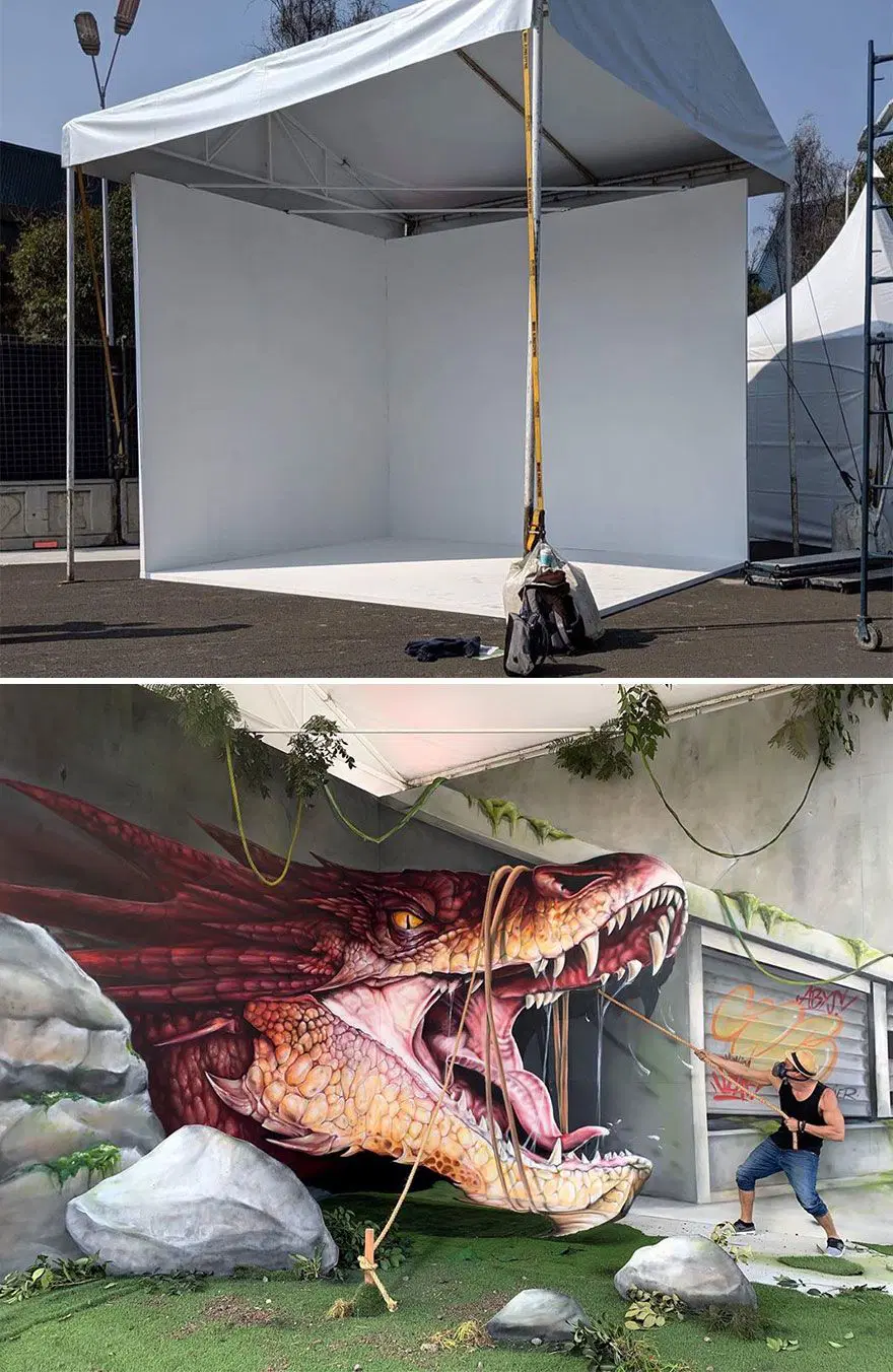 Fransız sokak sanatçısından 3 boyutlu grafitiler 