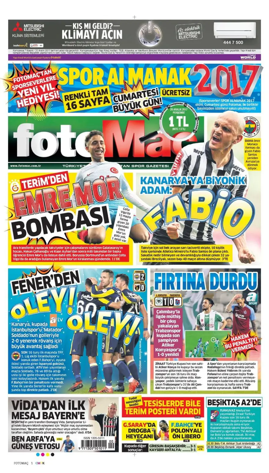 Günün spor gazeteleri (28 Aralık 2017) 5