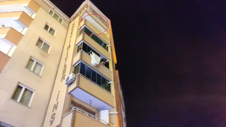 Kocasına sinirlenip 6'ncı kattan kendini attı 