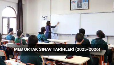 Ortak sınavlar için ger sayım sürüyor: 1.Dönem ortak sınavlar ne zaman yapılacak?
