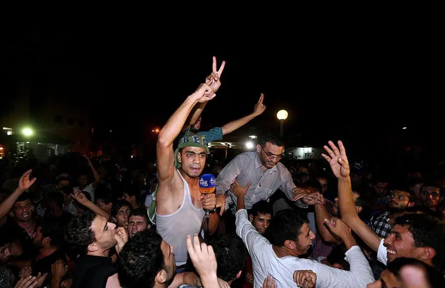 Filistin'de esir asker sevinci 6