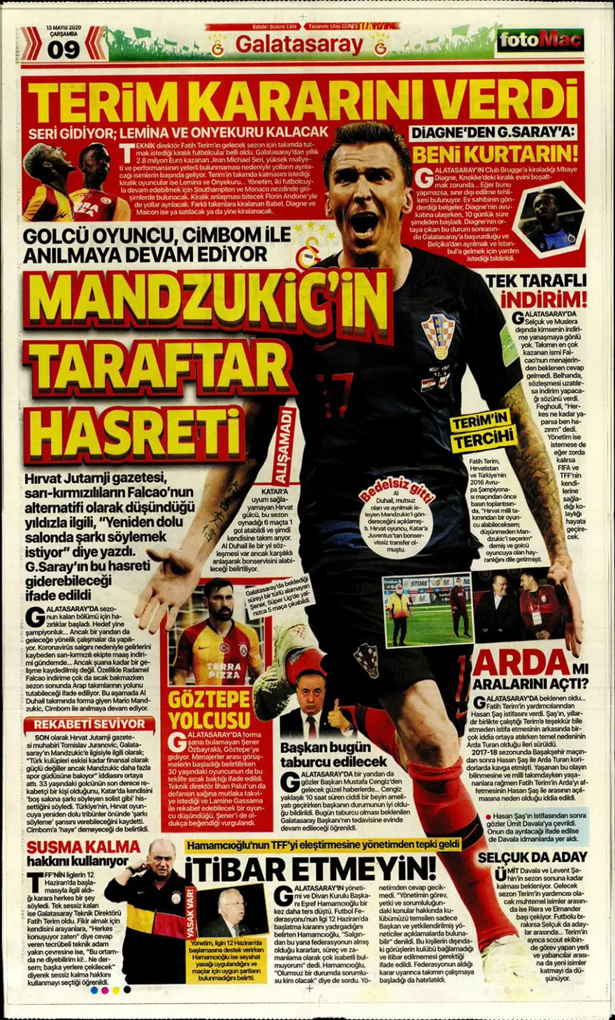 Günün spor manşetleri (13 Mayıs 2020) 7