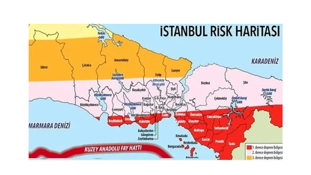 İstanbul deprem riski haritası 2025: İstanbul’da deprem riski yüksek ilçeler hangileri? Avrupa Yakası ve Anadolu yakası deprem riski olan bölgeler