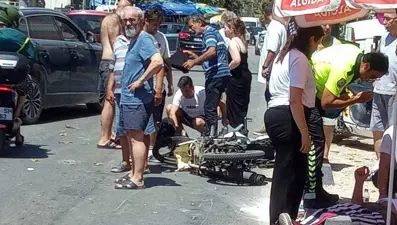 Erdek'te motosikletler çarpıştı: İki yaralı