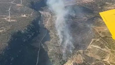 Çeşme'de tarım arazisinde yangın