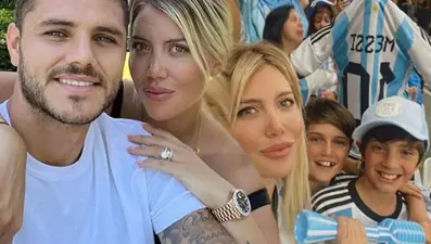 Wanda Nara'dan Messi formasıyla poz