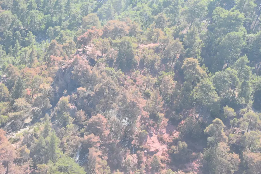 Kemer ilçesinde yanan alanlar havadan görüntülendi 10