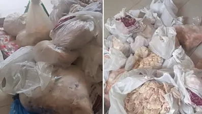 Elazığ'da mide bulandıran görüntü: 345 kilogram tavuk etine el konuldu