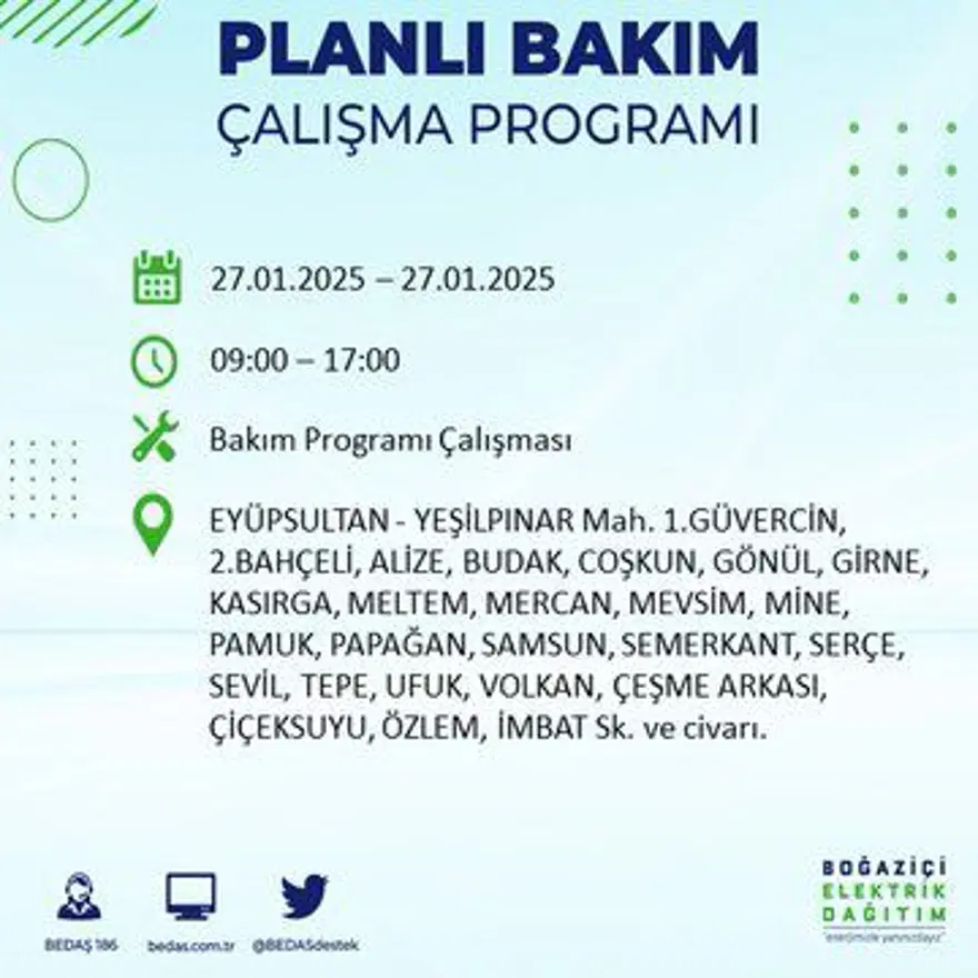 İstanbul'un birçok ilçesinde elektrik kesintisi: Avcılar'da elektrikler ne zaman gelecek? BEDAŞ kesinti programı 26