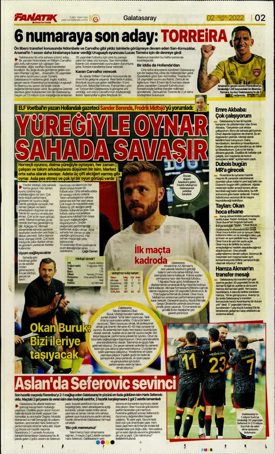Günün spor manşetleri (2 Ağustos 2022) 25