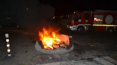 Yediemin otoparkında patlama: Lastik bomba gibi patladı