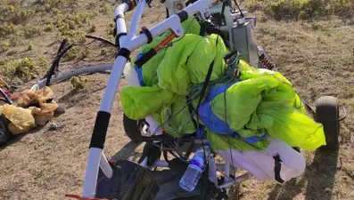İki teröristin Amanoslar'a geldikleri paramotor ele geçirildi