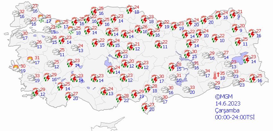 14 HAZİRAN ÇARŞAMBA HAVA DURUMU NASIL OLACAK? 5 14 HAZİRAN ÇARŞAMBA HAVA DURUMU NASIL OLACAK? 5