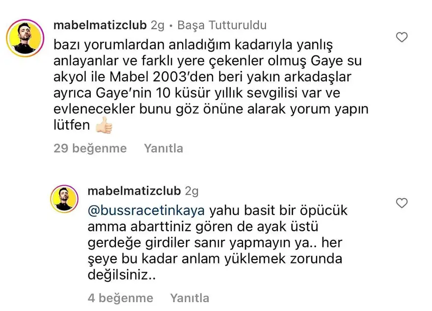 Mabel Matiz ve Gaye Su Akyol öpüştü! Sosyal medya ikiye bölündü 3