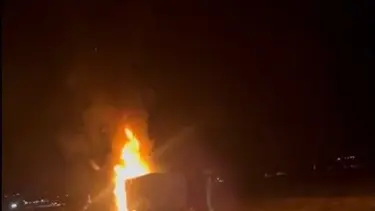 Çorum'da TIR alev alev yandı