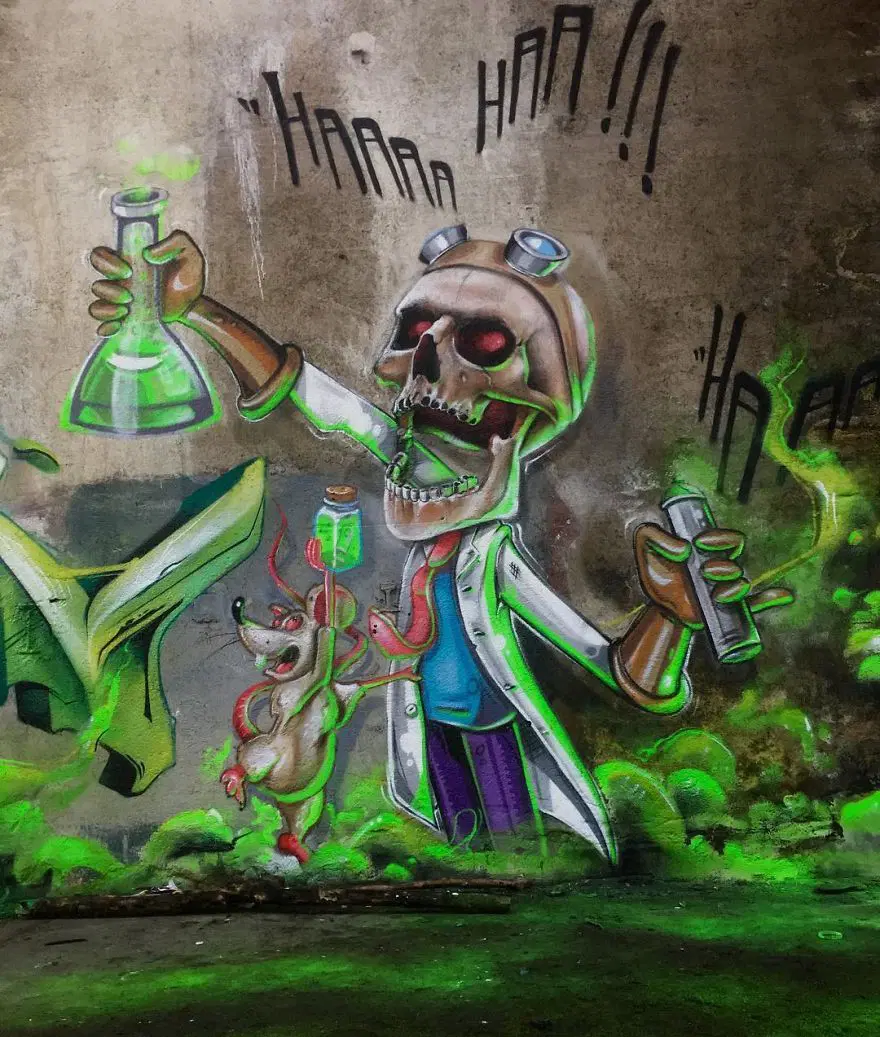 Fransız sokak sanatçısından 3 boyutlu grafitiler 60